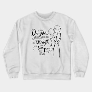 Bold Feminine Strength – Simple Woman Line Art Crewneck Sweatshirt